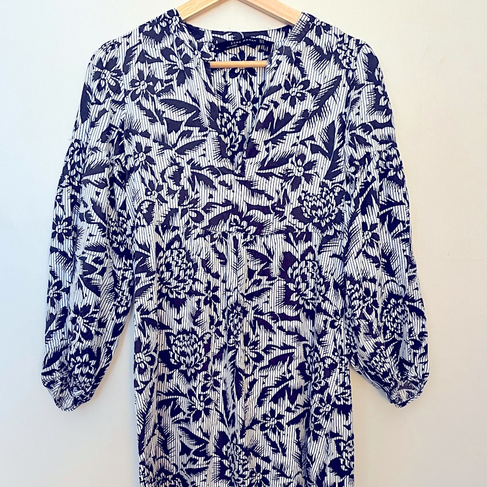 Loveliest flower printed cotton Zara dress